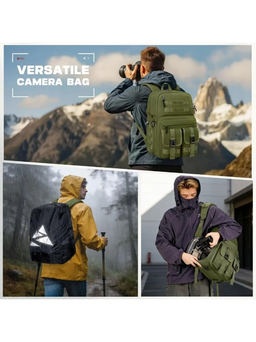 Camera Backpack for DSLR/SLR/Mirrorless - Stylish, Durable, & Spacious Bag for